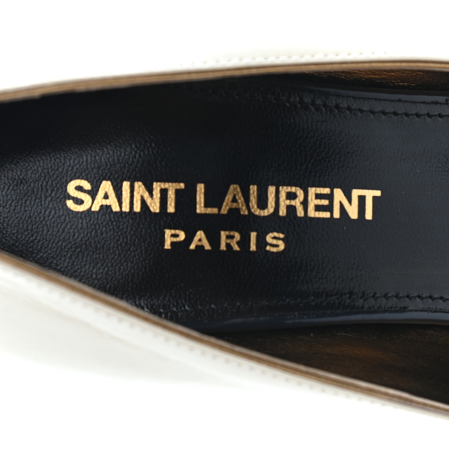 Saint Laurent Calfskin Lola Pumps 36.5 Pearl Navy 6 of 9