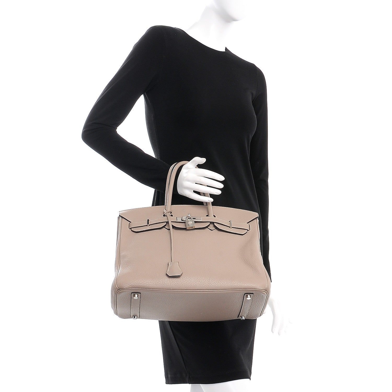 Hermes Taurillon Clemence Birkin 35 Gris Tourterelle 2 of 34