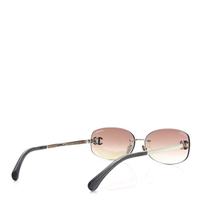 Chanel Metal Mirrored Crystal CC Oval Sunglasses 71559 Pink 4 of 7