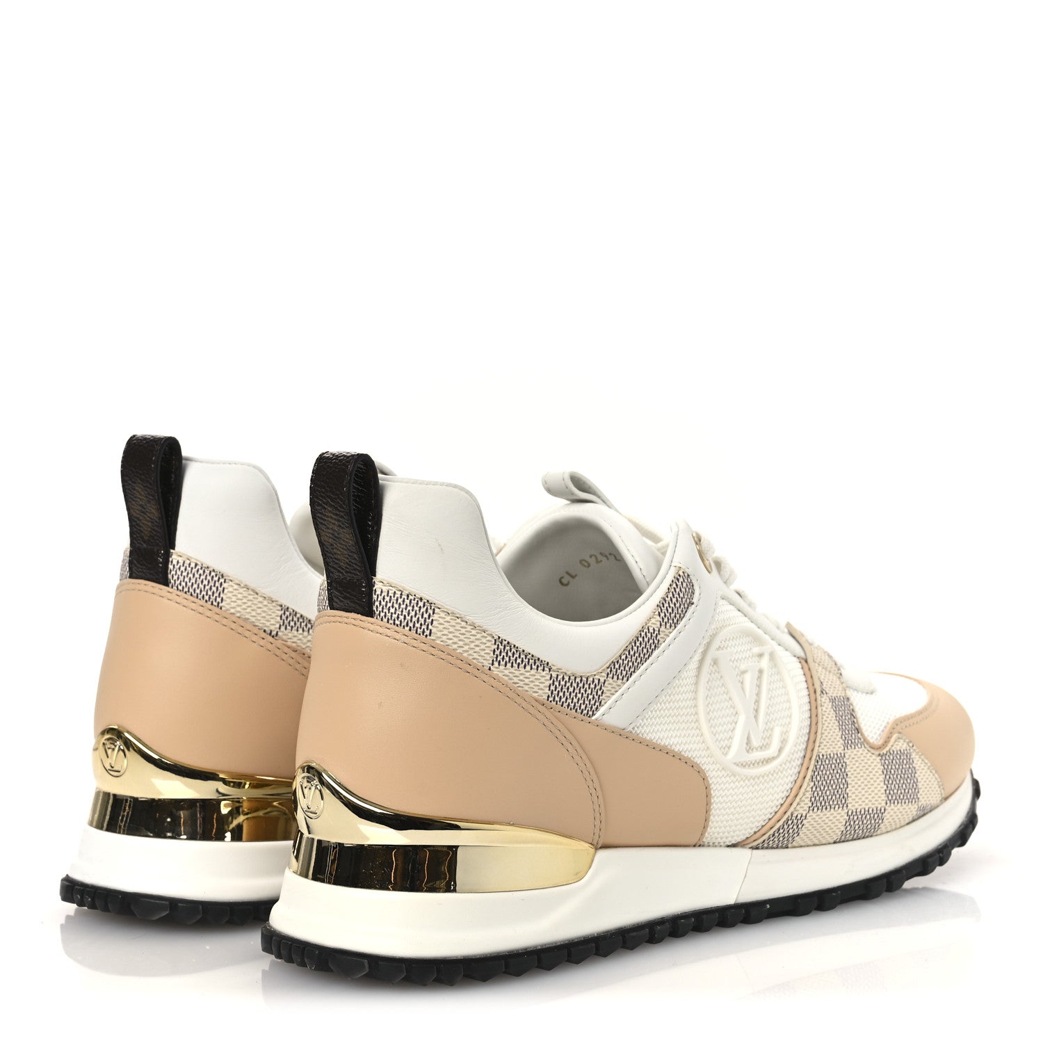 Louis Vuitton Calfskin Damier Azur Run Away Sneakers 37.5 White 5 of 11