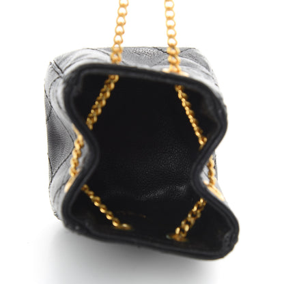 Chanel Lambskin Mini Drawstring Shoulder Bag Black 5 of 10