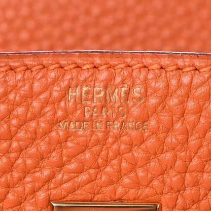 Hermes Togo Birkin 25 Orange 21 of 33