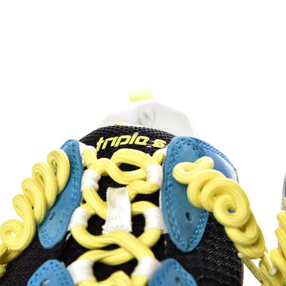 Balenciaga Fabric Mesh Nappa Mens Triple S Sneakers 44 Bleu White Vert Jaune 6 of 8