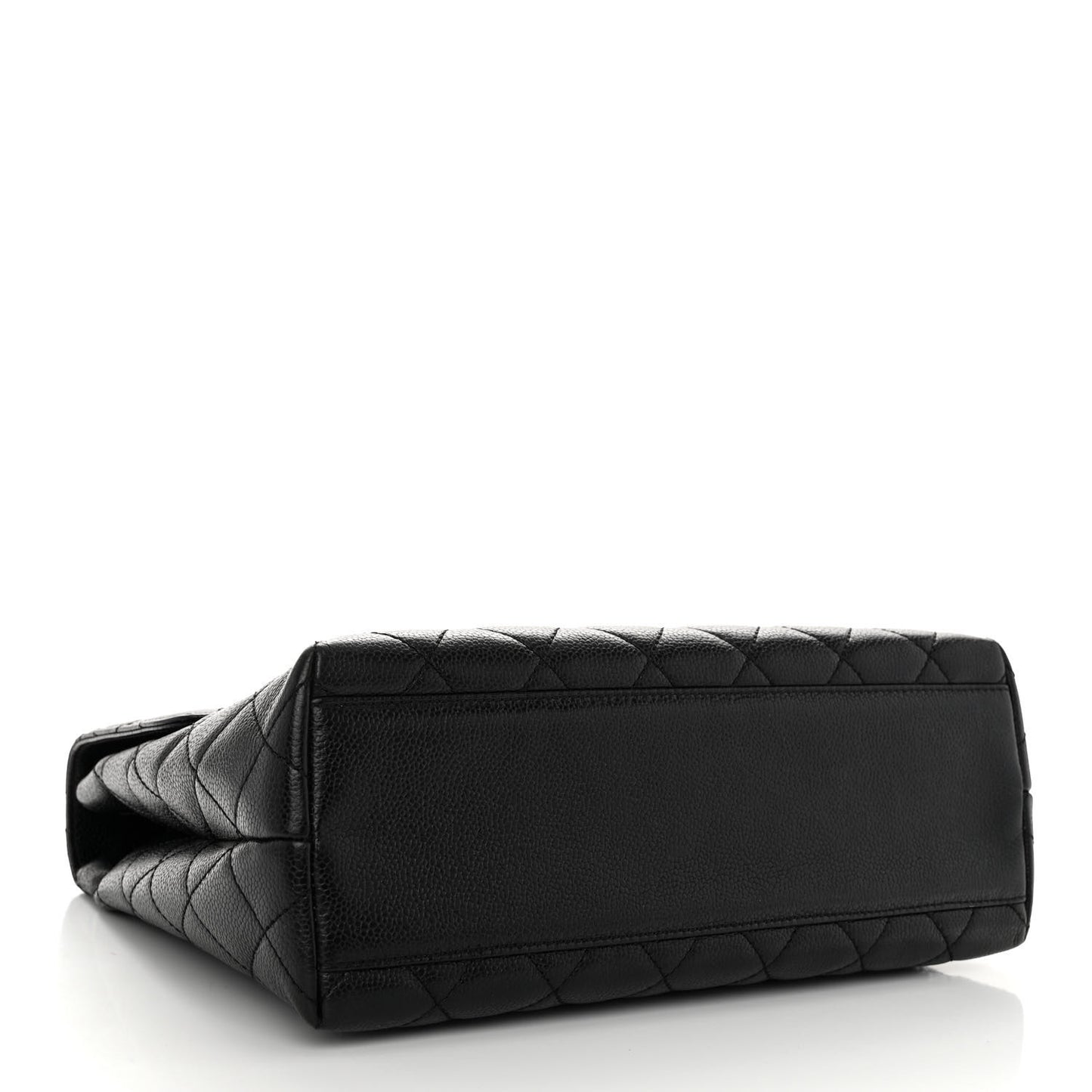 Caviar Quilted Jumbo Kelly Flap Black