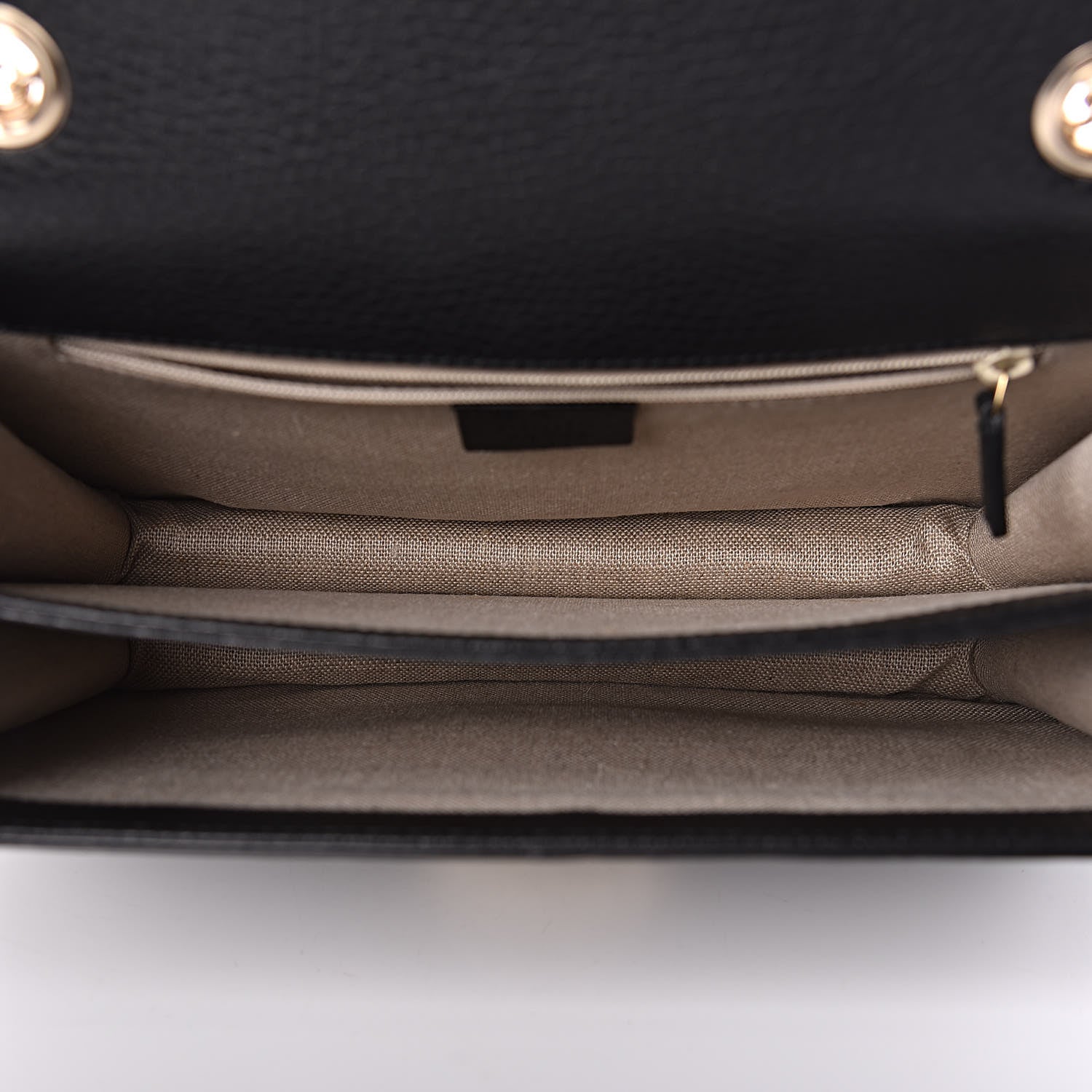 Gucci Dollar Calfskin Interlocking G Shoulder Bag Black 7 of 11