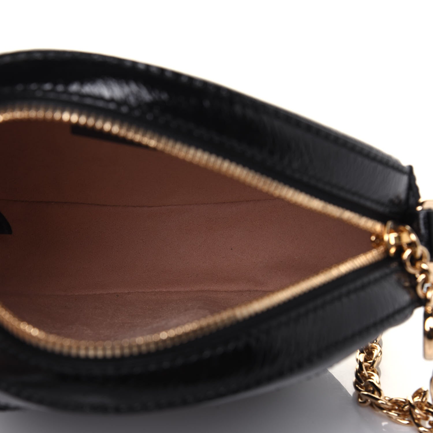 Gucci Suede Patent Web Mini Ophidia Round Shoulder Bag Black 5 of 12