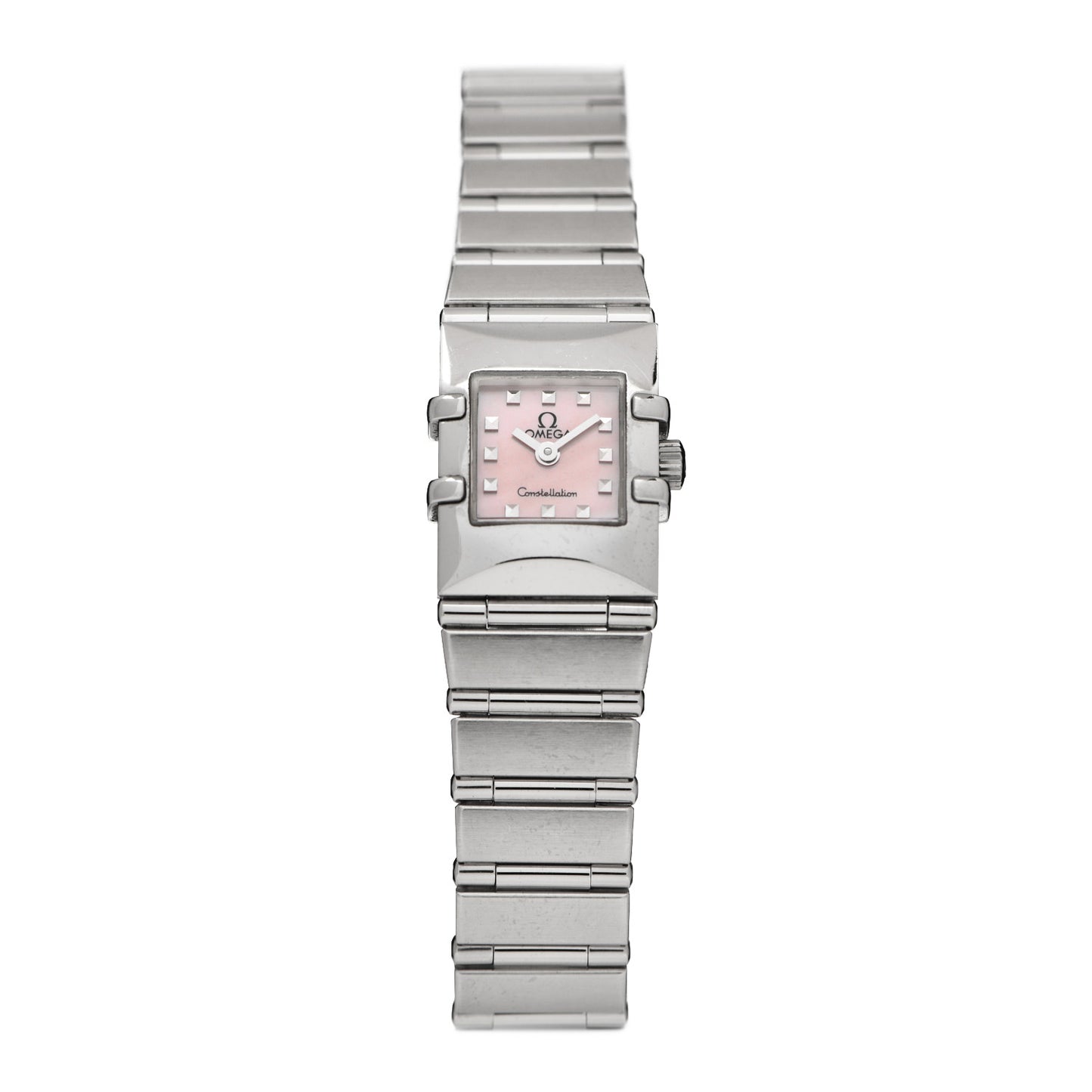 Stainless Steel Pink Mother of Pearl 15mm Constellation Quadra Quartz Watch 1531.73