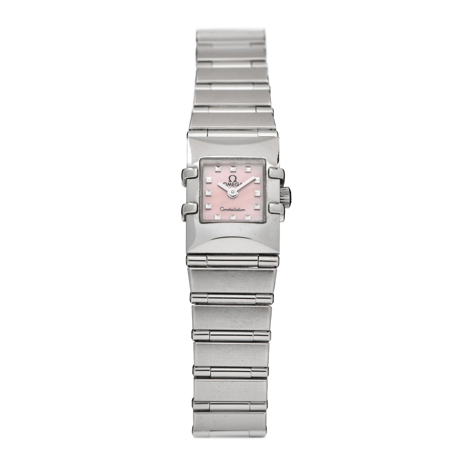 Omega Stainless Steel Pink Mother of Pearl 15mm Constellation Quadra Quartz Watch 1531.73 1 of 4
