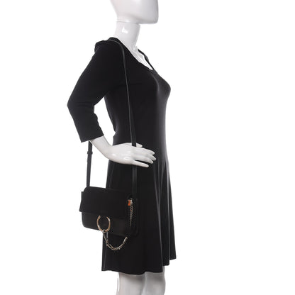 Chloe Suede Calfskin Small Faye Shoulder Bag Black 2 of 12