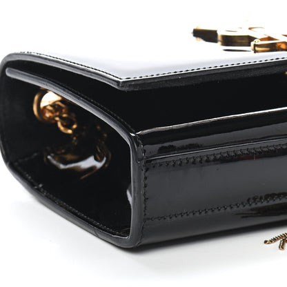 Saint Laurent Patent Small Classic Monogram Kate Tassel Satchel Black 7 of 8