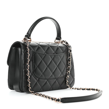 Chanel Lambskin Quilted Small Trendy CC Dual Handle Flap Bag Black 2 of 8
