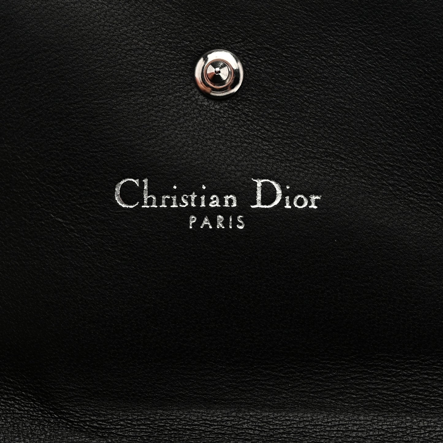 Grained Calfskin Cannage Diorama Elancee Wallet Black