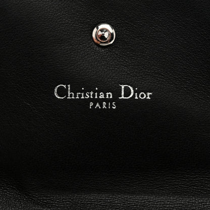 Christian Dior Grained Calfskin Cannage Diorama Elancee Wallet Black 6 of 8