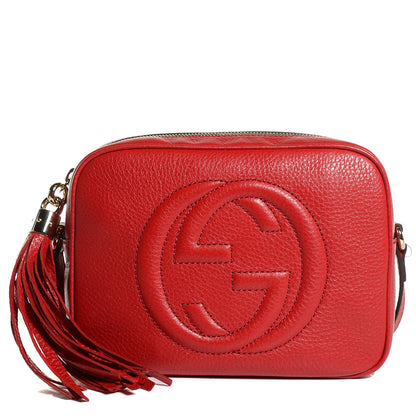 Gucci Pebbled Calfskin Small Soho Disco Bag Tabasco Red 1 of 7
