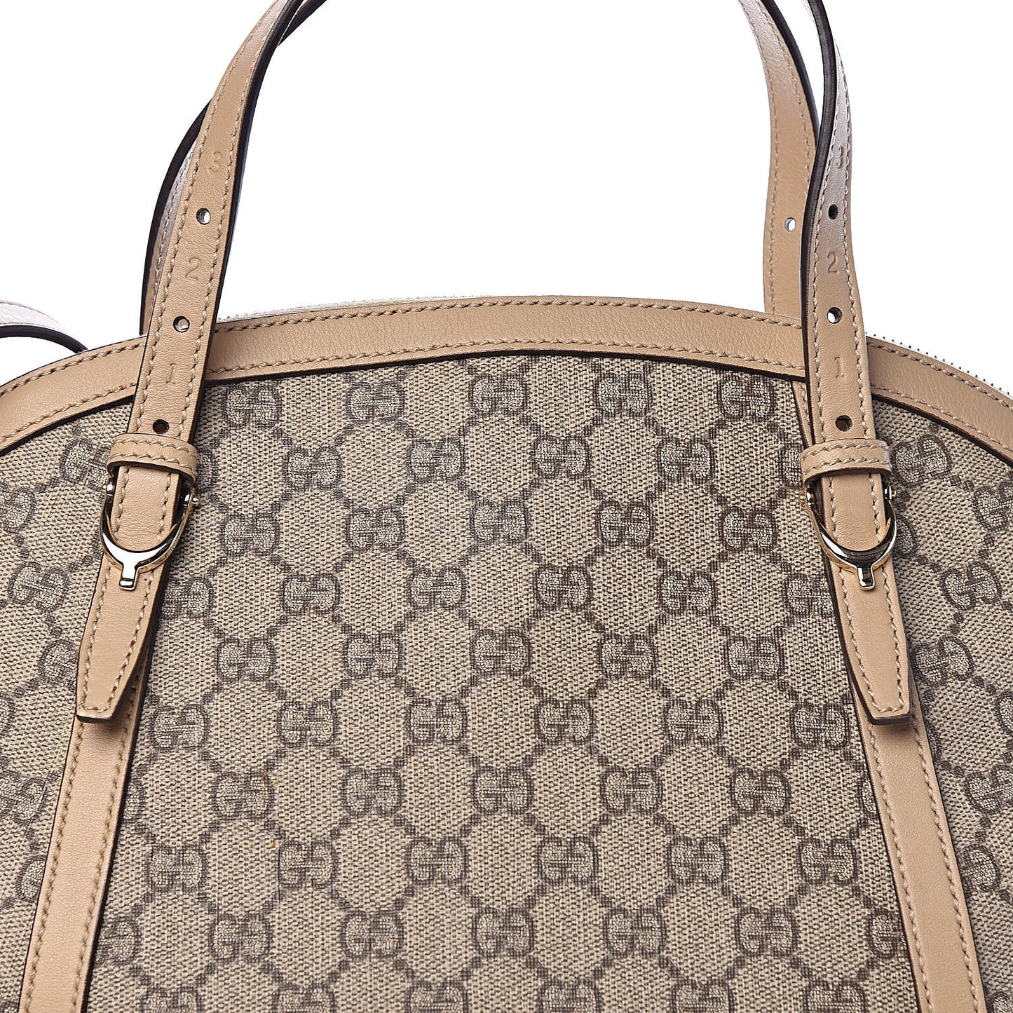 GG Supreme Monogram Medium Nice Top Handle Dome Bag Beige