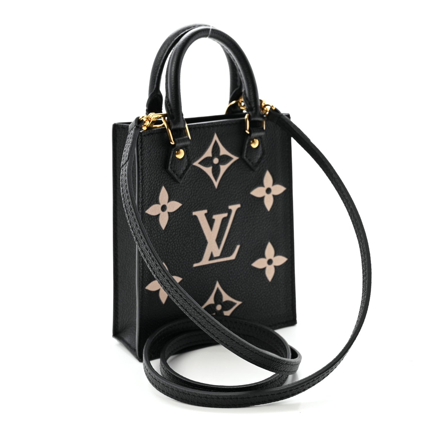 Louis Vuitton Empreinte Monogram Giant Petit Sac Plat Black Beige 3 of 10