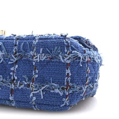 Chanel Tweed Quilted Mini Rectangular Flap Blue Multicolor 9 of 9