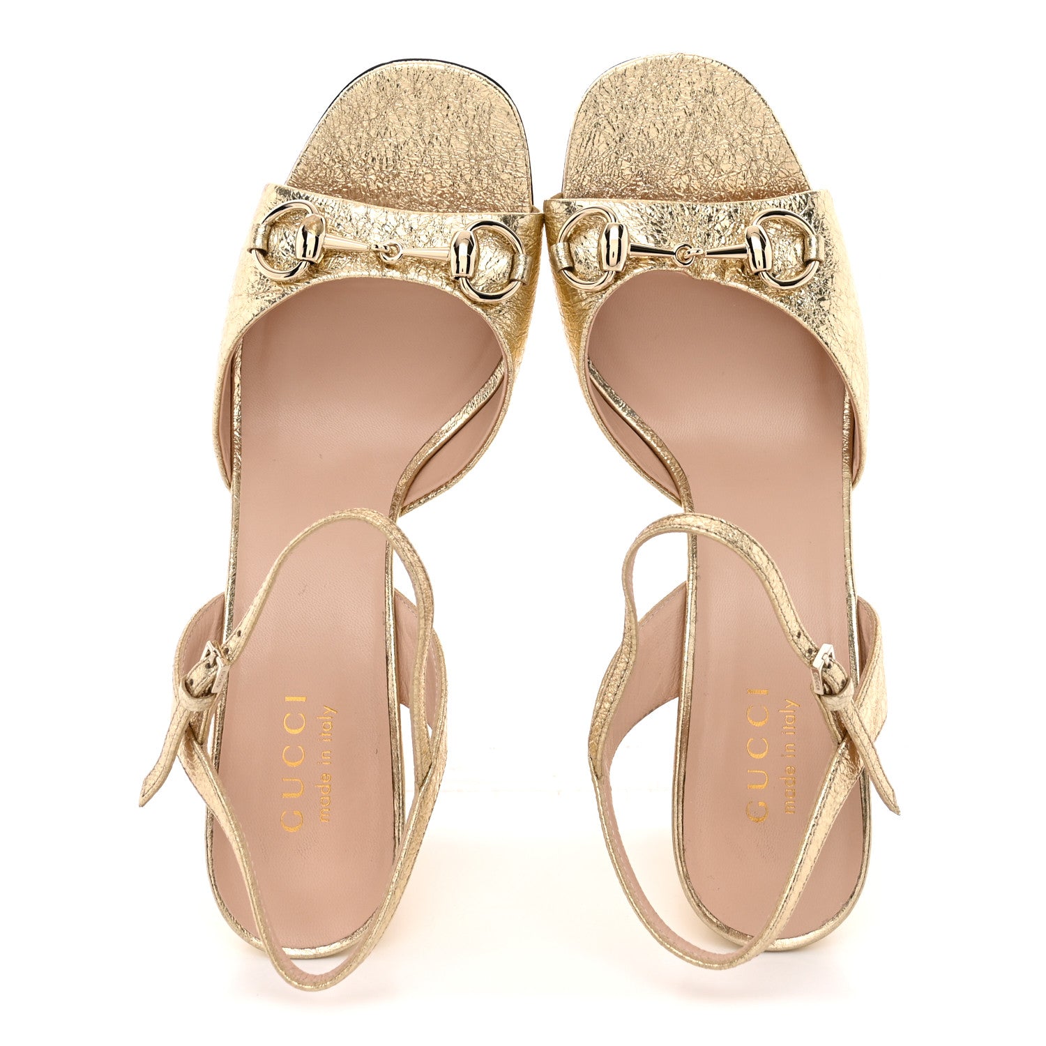 Gucci Galassia Horsebit Lady 75mm Sandals 38.5 Platino 2 of 10