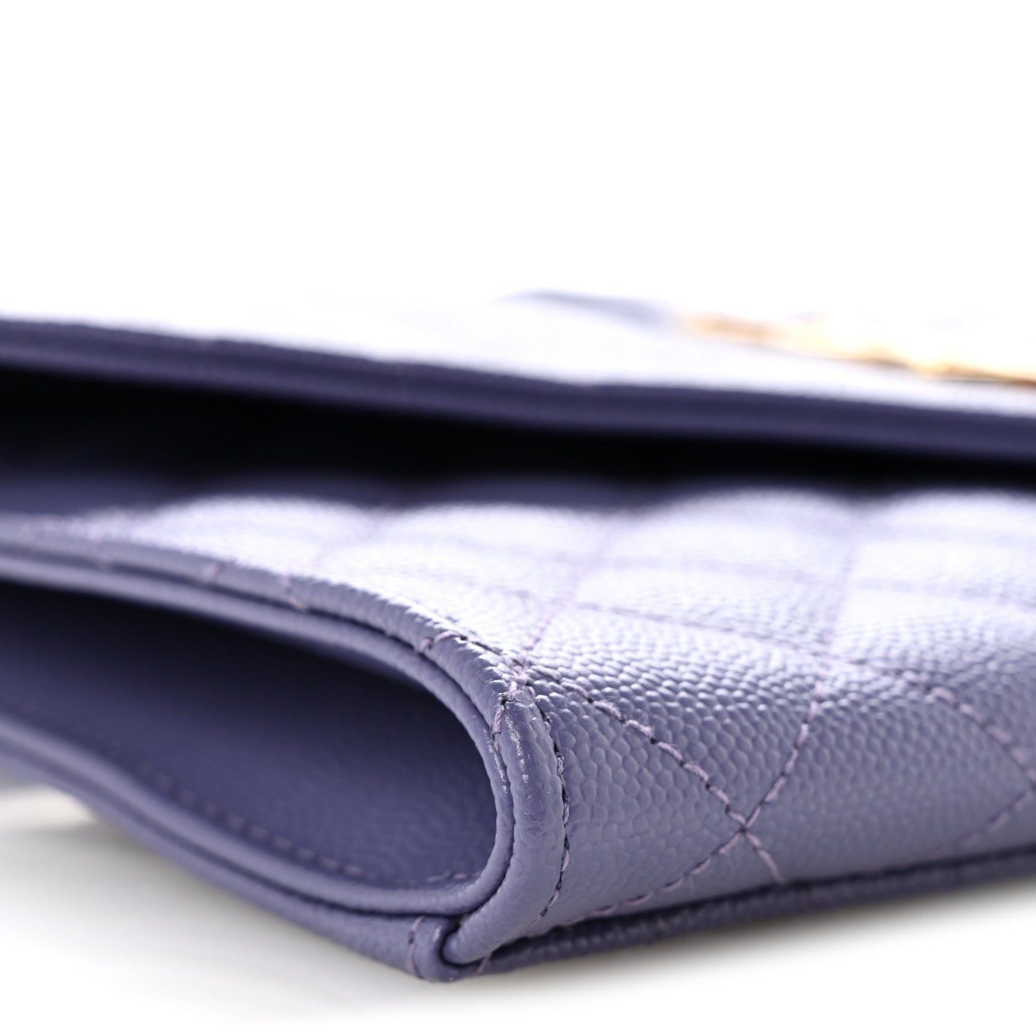 Saint Laurent Grain De Poudre Textured Mixed Matelasse Triquilt Monogram Clutch Dark Wisteria 9 of 12