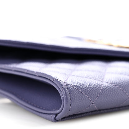 Saint Laurent Grain De Poudre Textured Mixed Matelasse Triquilt Monogram Clutch Dark Wisteria 9 of 12