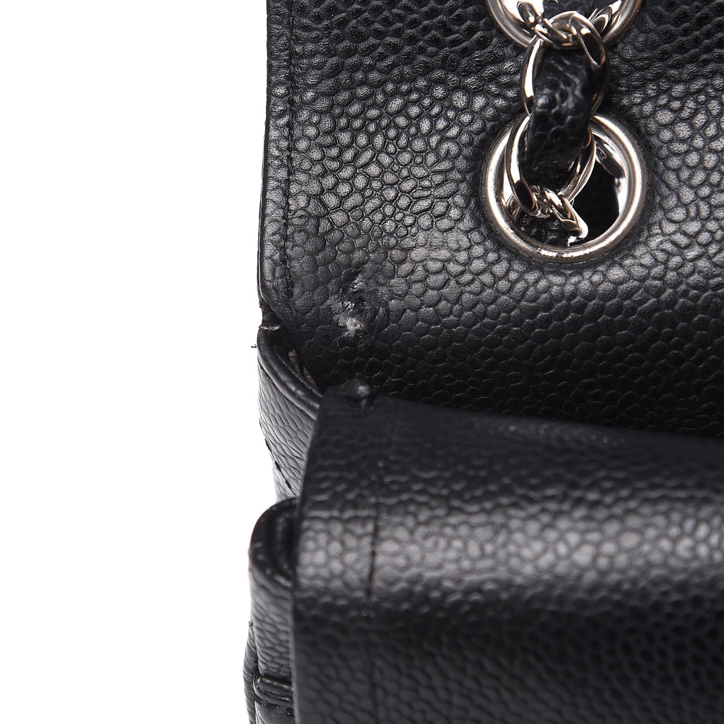 Caviar Quilted Small Double Flap Black