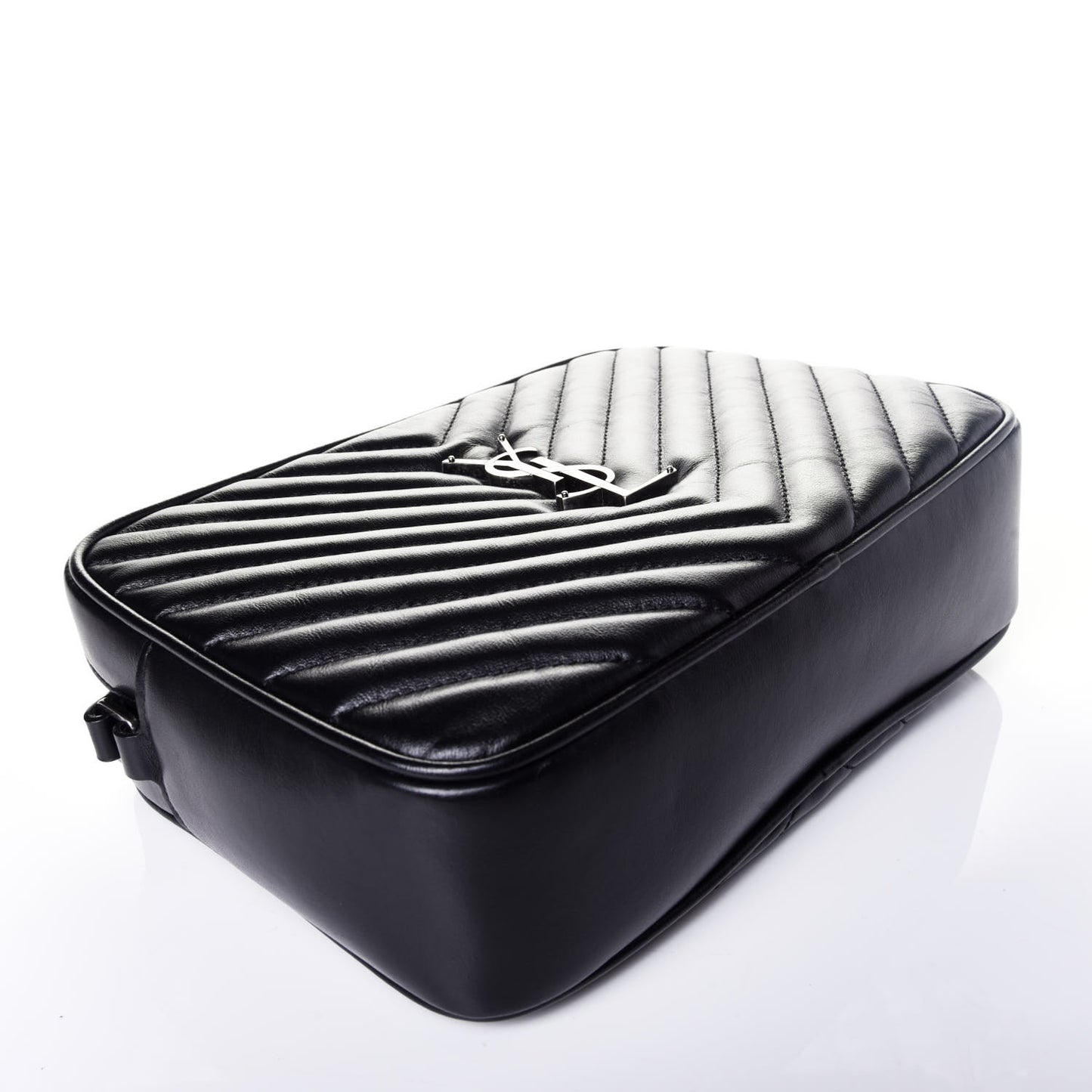 Calfskin Matelasse Monogram Lou Camera Bag Black