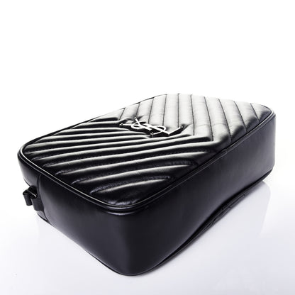 Saint Laurent Calfskin Matelasse Monogram Lou Camera Bag Black 4 of 10