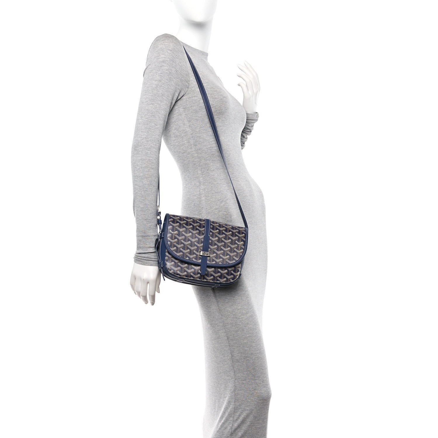 Goyard Goyardine Belvedere II PM Messenger Bag Navy 2 of 9
