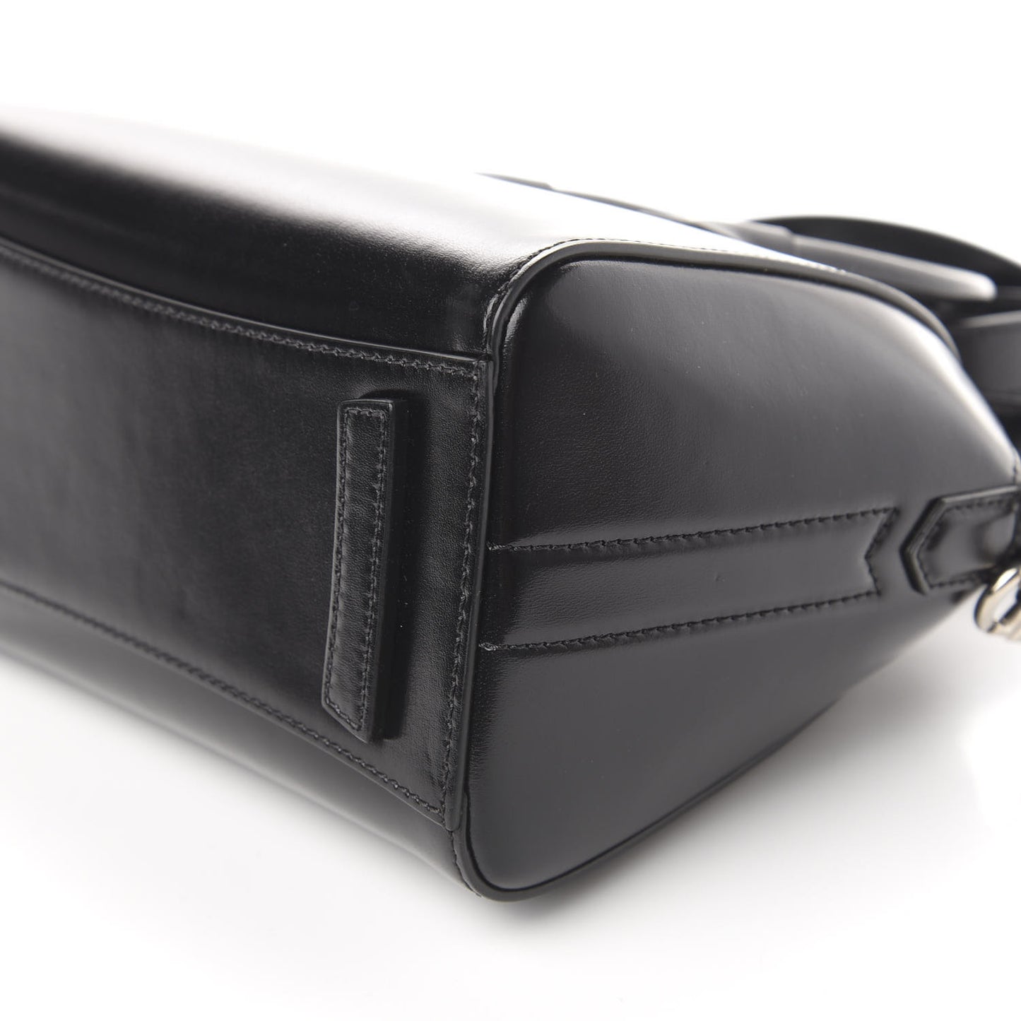 Shiny Lord Calfskin Mini Antigona Black