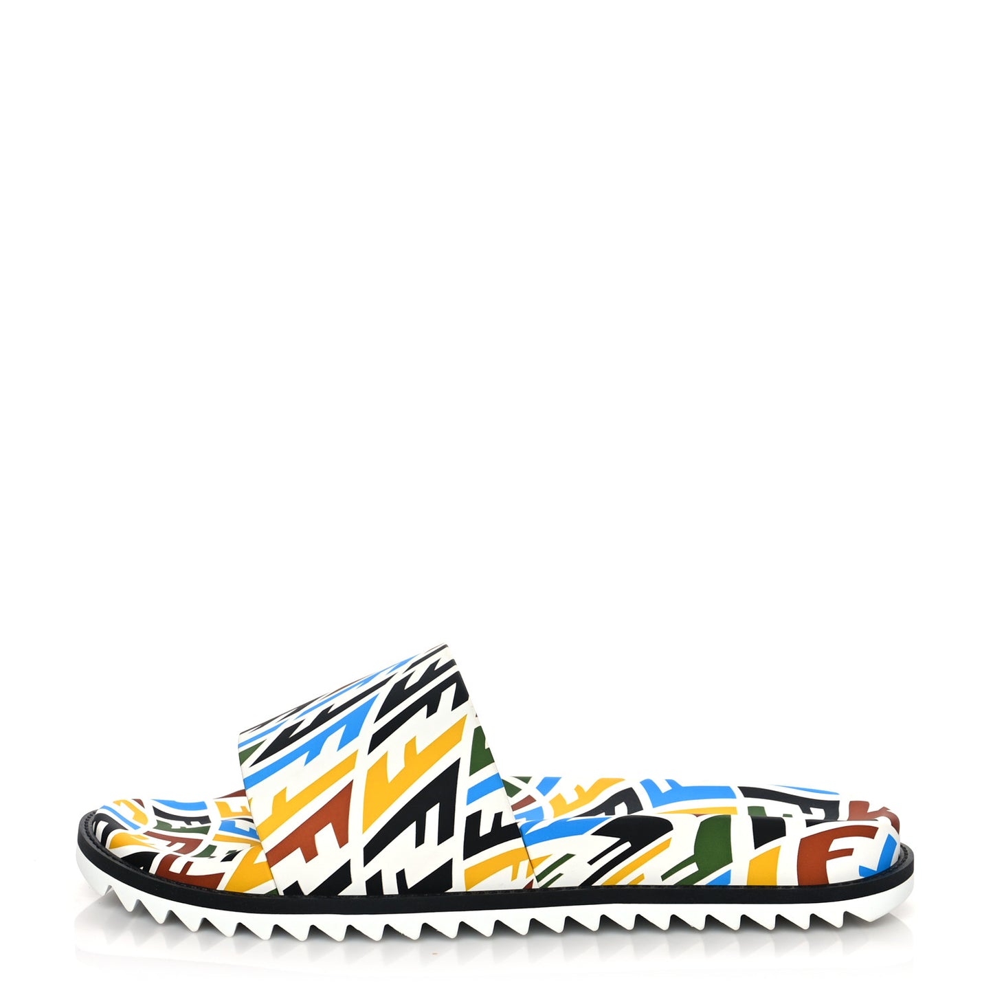 X SARAH COLEMAN Vitello FF Vertigo Slide Sandals 9 Multicolor