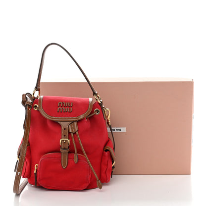 Miu Miu Canapa Soft Calfskin Mini Backpack Rosso Brandy 12 of 12