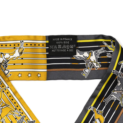 Hermes Silk Pani La Shar Pawnee Twilly Anthracite Gold Black 4 of 4