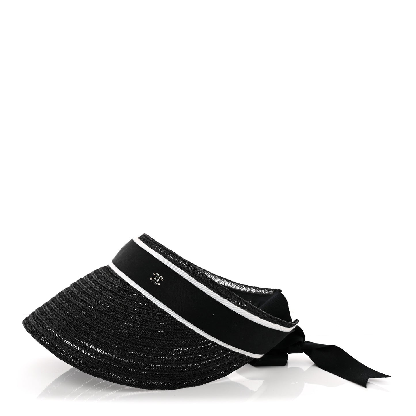Abaca Cotton Ribbon Visor S Black