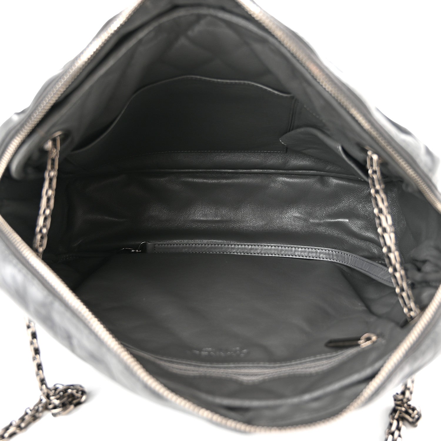 Chanel Aged Calfskin Quilted Large Reissue Camera Case Grey 4 of 10