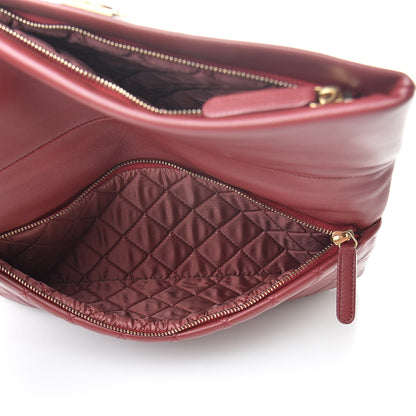 Chanel Lambskin Quilted Beauty CC Boy Clutch Red 6 of 12