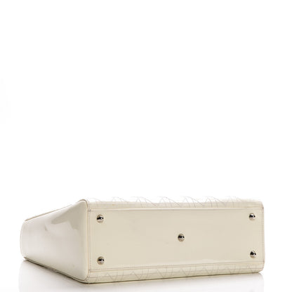 Christian Dior Patent Cannage Large Lady Dior White 4 of 9