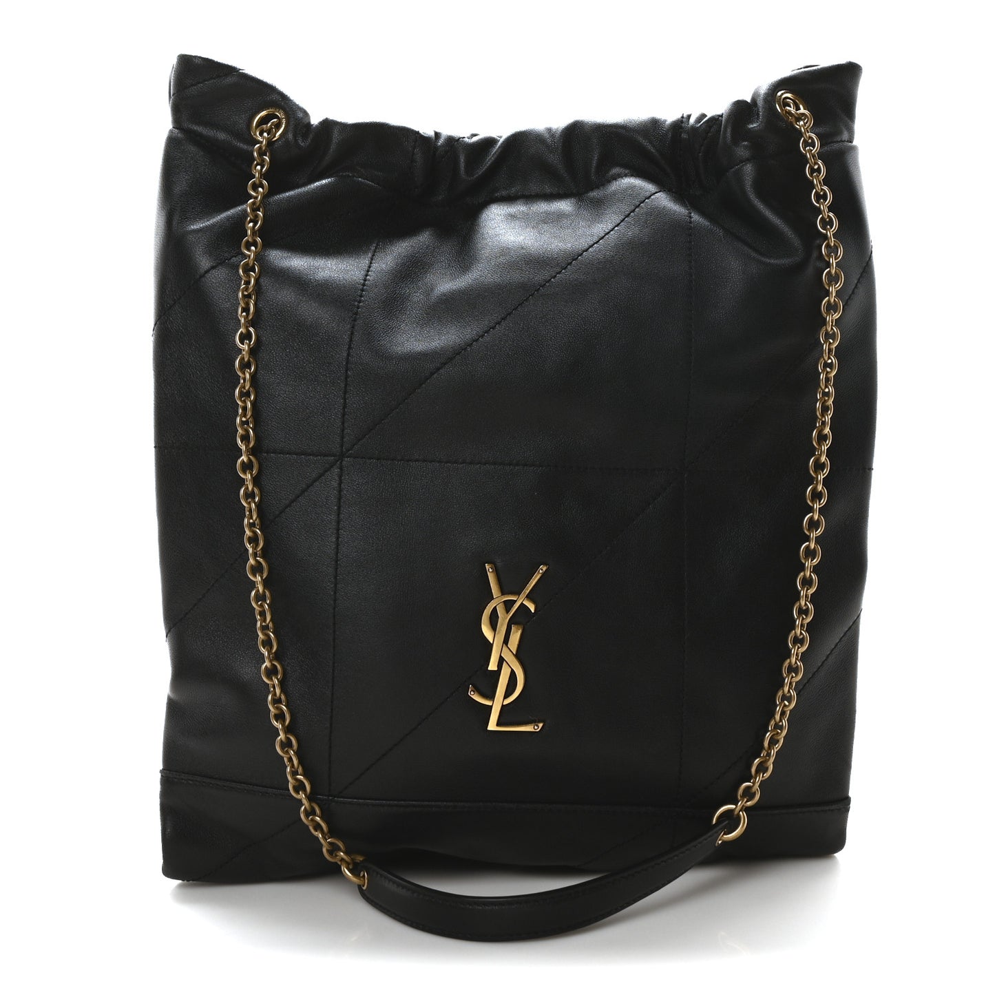 Lambskin Matelasse Monogram Medium Jamie 4.3 Pochon Black