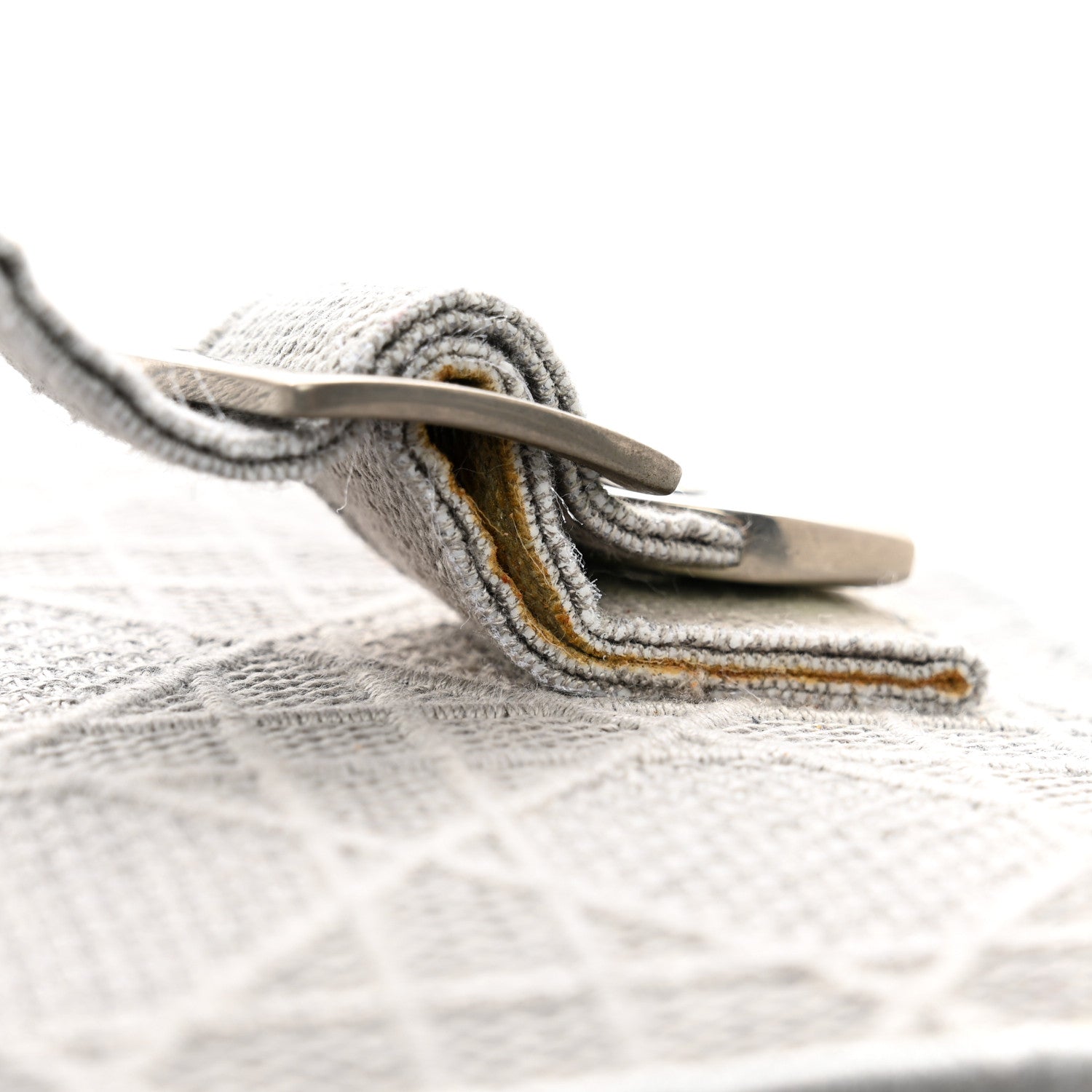 Christian Dior Canvas Embroidered Cannage Diortravel Vanity Case Grey 7 of 7