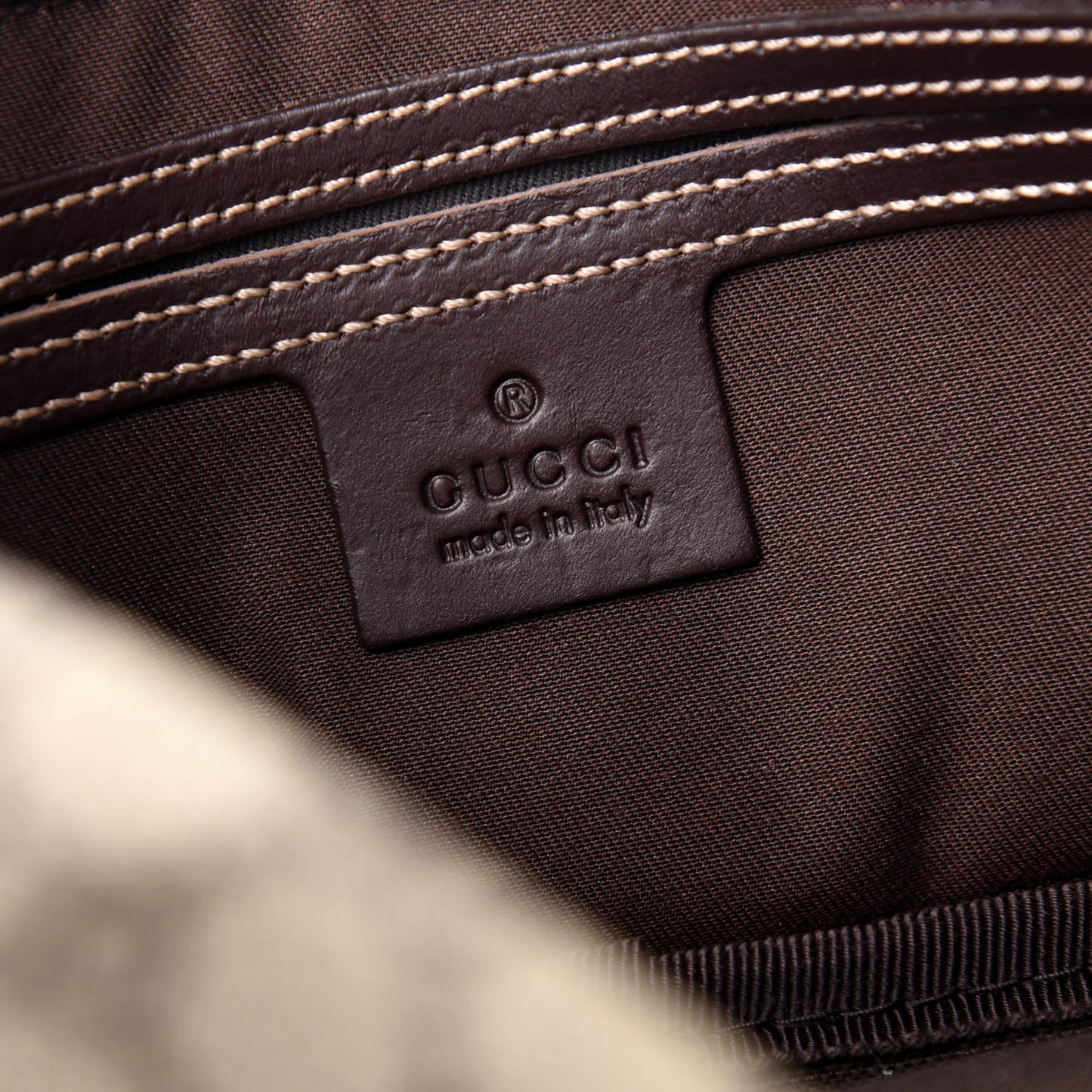 GG Supreme Monogram Belt Bag Dark Brown