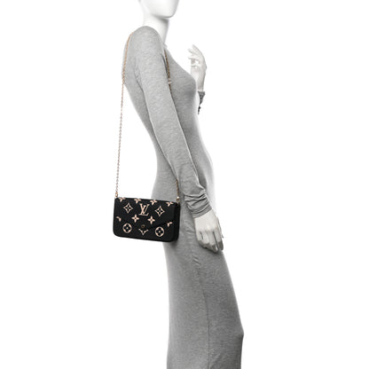 Louis Vuitton Empreinte Monogram Giant Felicie Pochette Black Beige 2 of 11