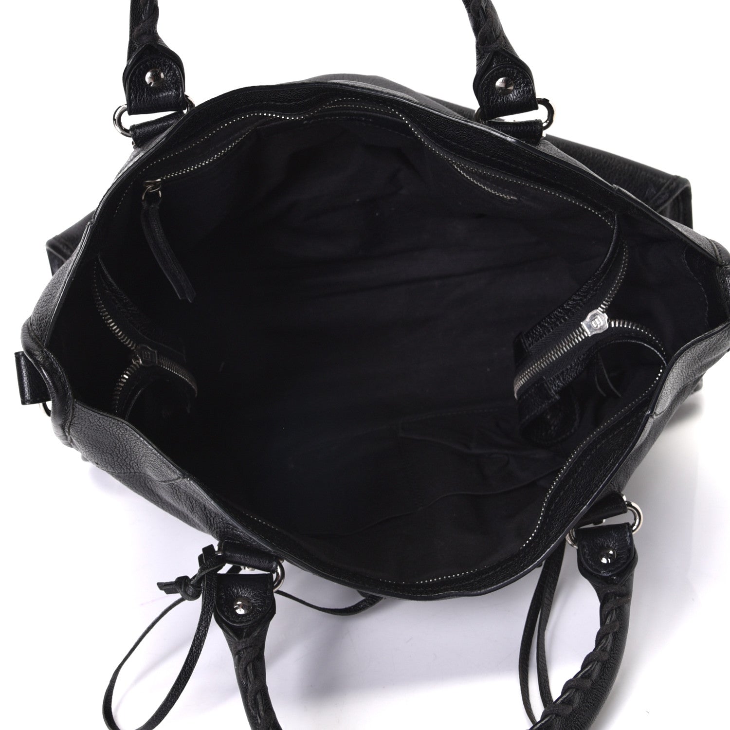 Balenciaga Chevre Silver Metallic Edge Hardware City Black 4 of 5