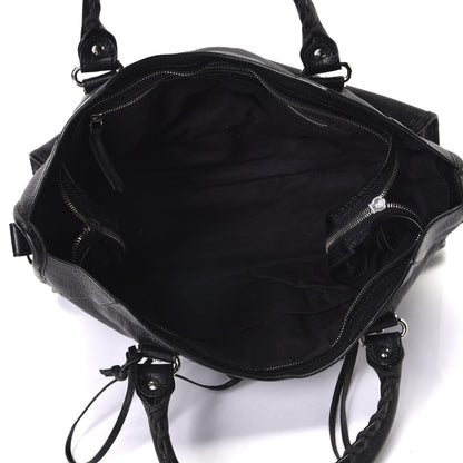 Balenciaga Chevre Silver Metallic Edge Hardware City Black 4 of 5