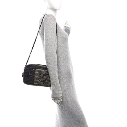 Chanel Tweed Quilted Paris Dallas CC Camera Case Black Multicolor 2 of 10