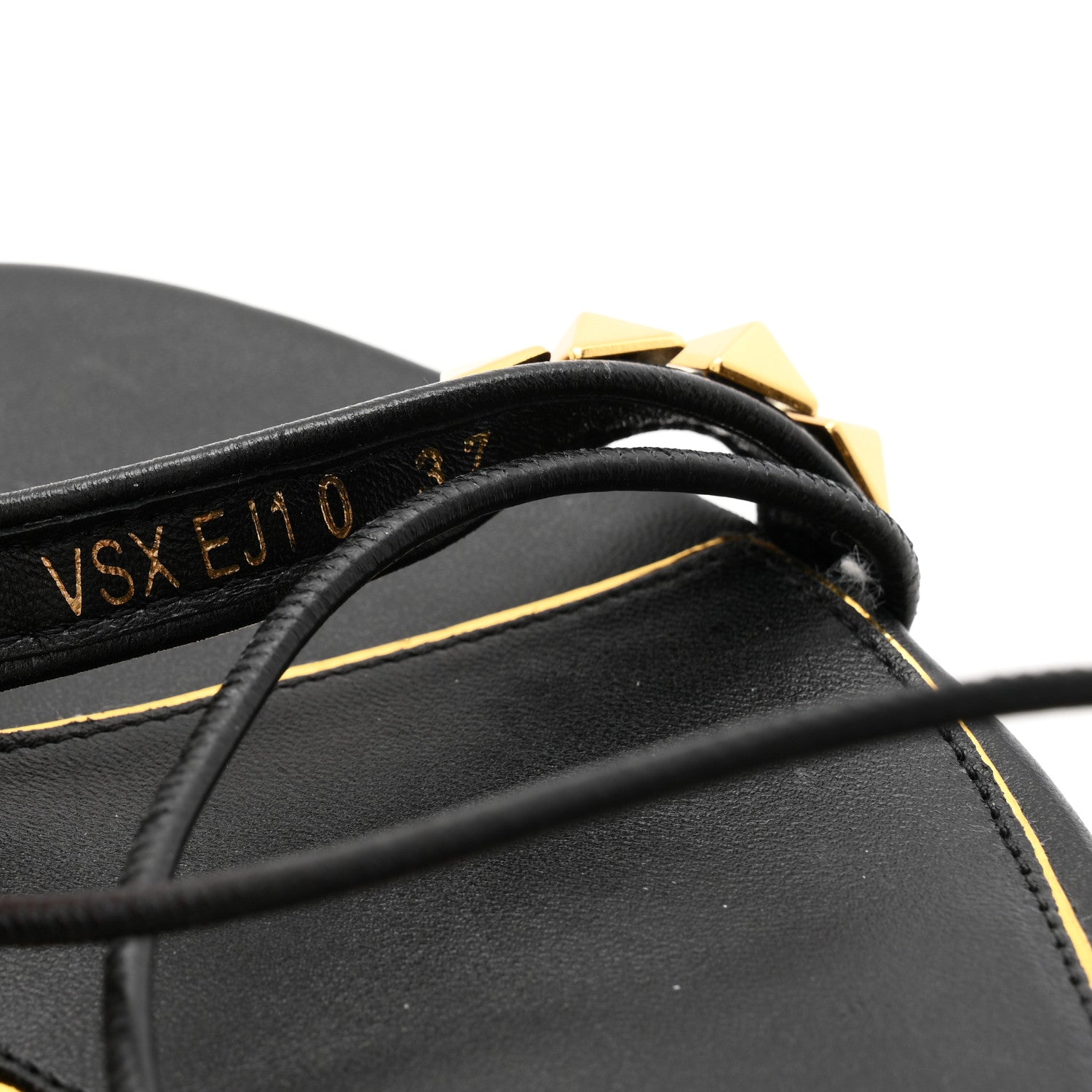 Valentino Garavani Calfskin Rockstud No Limit Gladiator Flat