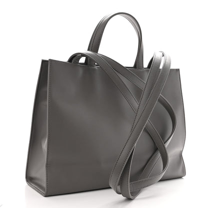 Telfar Vegan Leather Medium Shopping Bag Grey 3 of 11