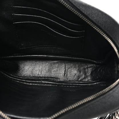 Saint Laurent Grain De Poudre Matelasse Monogram Mini Lou Camera Bag Black 4 of 10