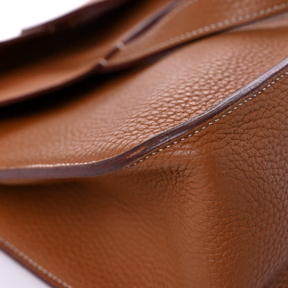 Hermes Taurillon Clemence Halzan 31 Gold 6 of 15