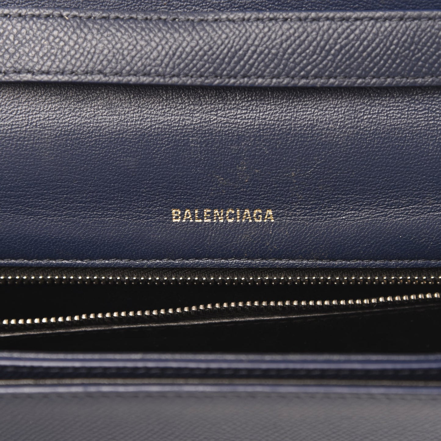Grained Calfskin Logo Print S Ville Day Bag Bleu Canopee