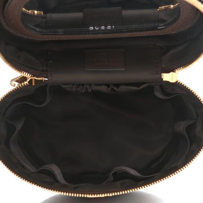 Gucci GG Supreme Monogram Textured Calfskin Web Ophidia Vanity Cosmetic Case Beige Ebony New Acero 5 of 8