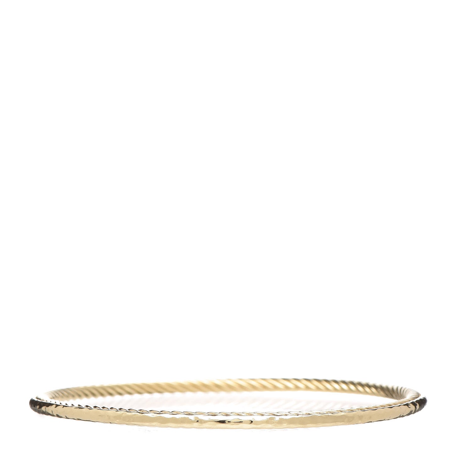 18K Yellow Gold 3mm Inside Cable Classic Bangle Bracelet